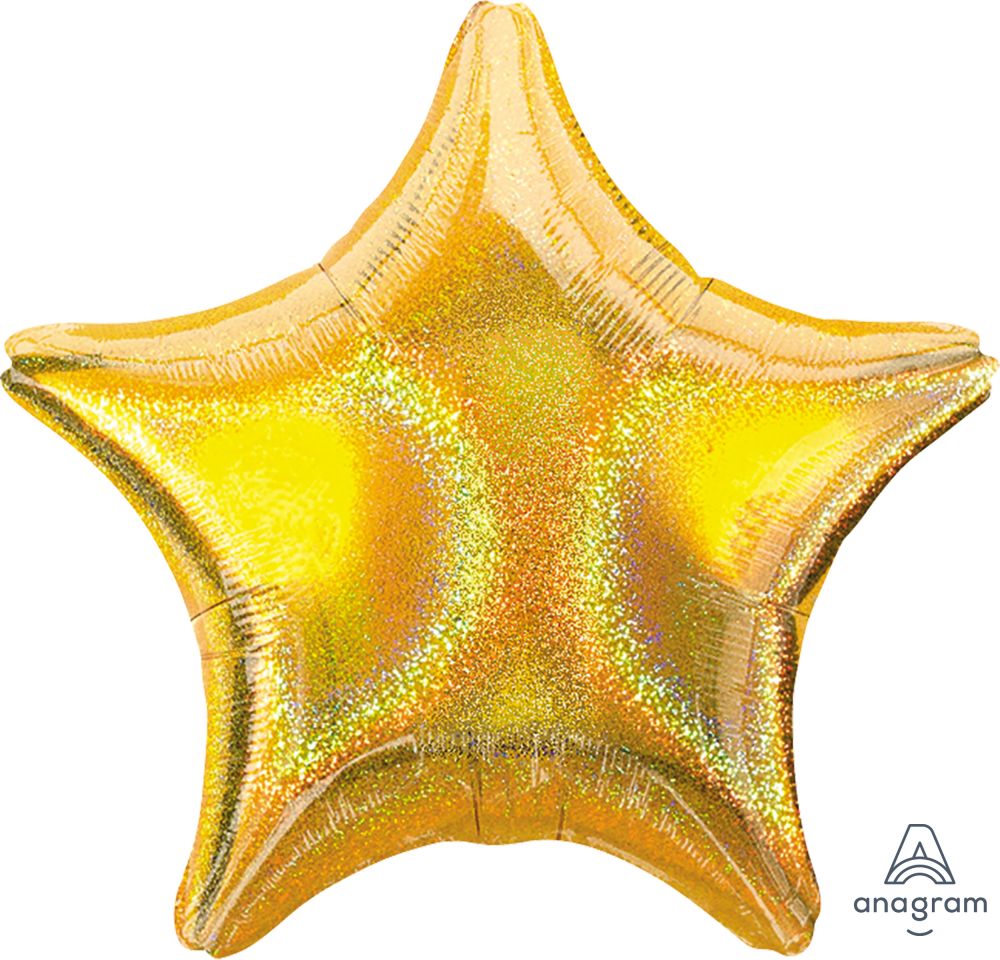 18" Dazzler Gold Star (non-packaged) Balloon