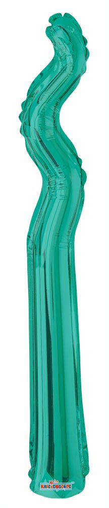 Kurly Zig Zag Turquoise Green Balloon