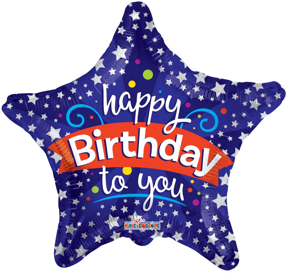 09" Happy Birthday To You Star Balloon