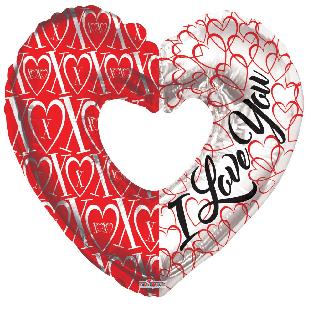 09" I Love You & XOXO Heart Shape Balloon