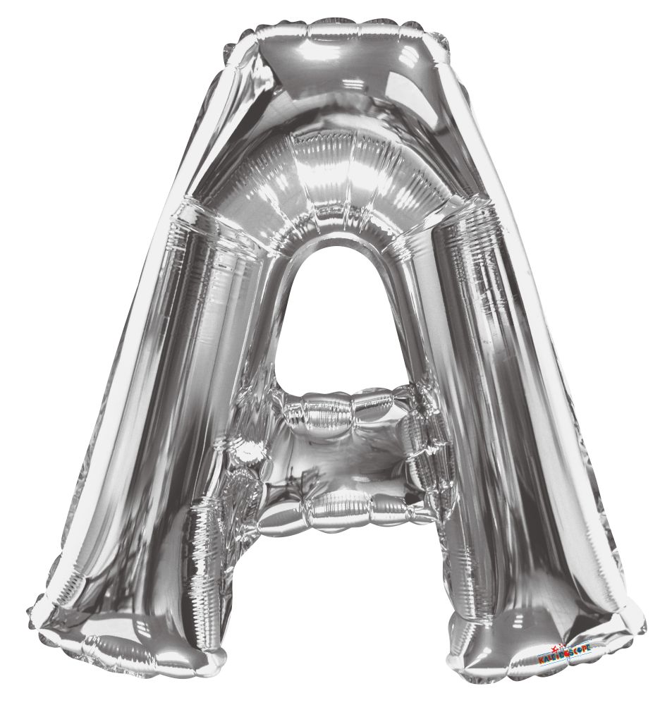 34" Silver Letter A Balloon