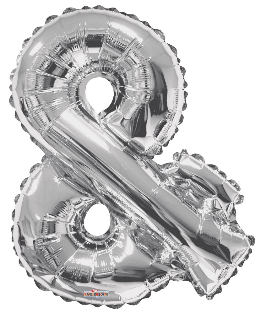 34" Silver Symbol & And Balloon