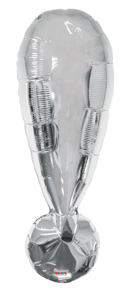 34" Silver Symbol ! Exclamation Balloon