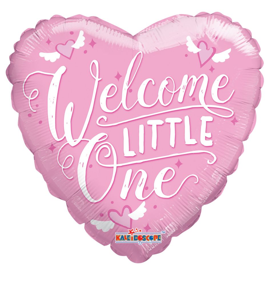 09" Welcome Little One Pink Balloon