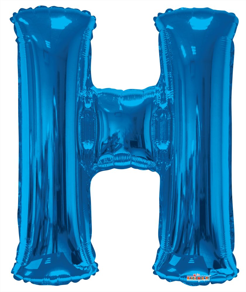 34" Royal Blue Letter H Balloon