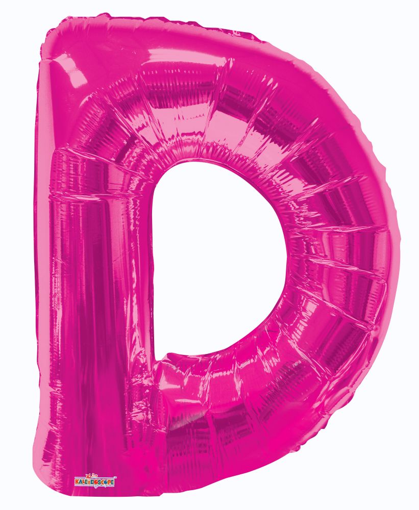 34" Pink Letter D Balloon