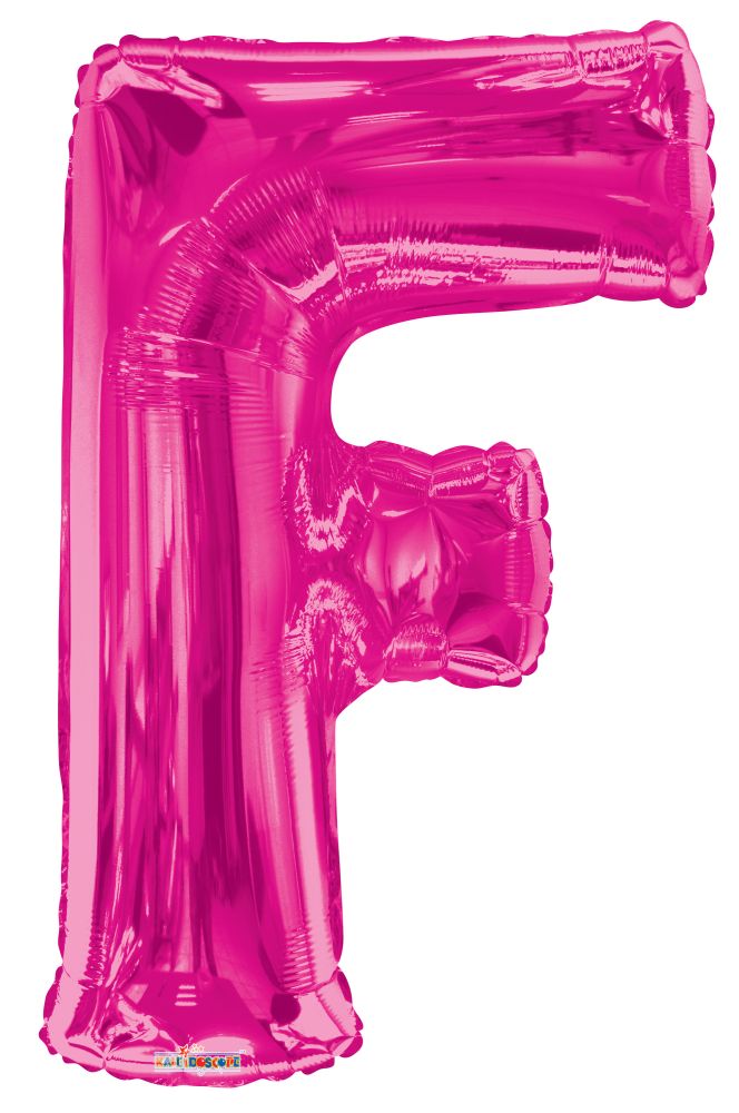 34" Pink Letter F Balloon