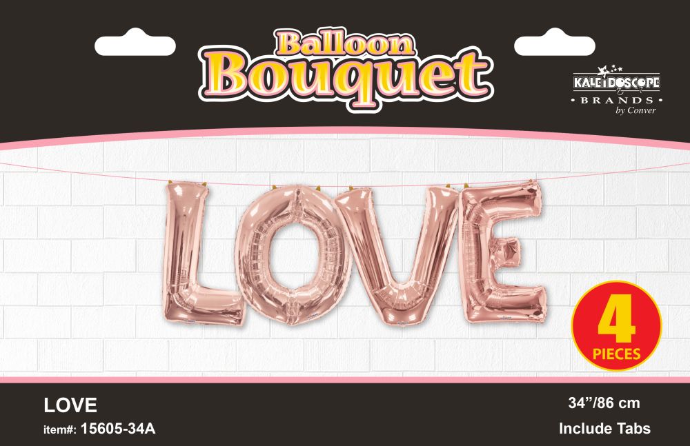 Phrase Kit LOVE Rose Gold Jumbo Balloon