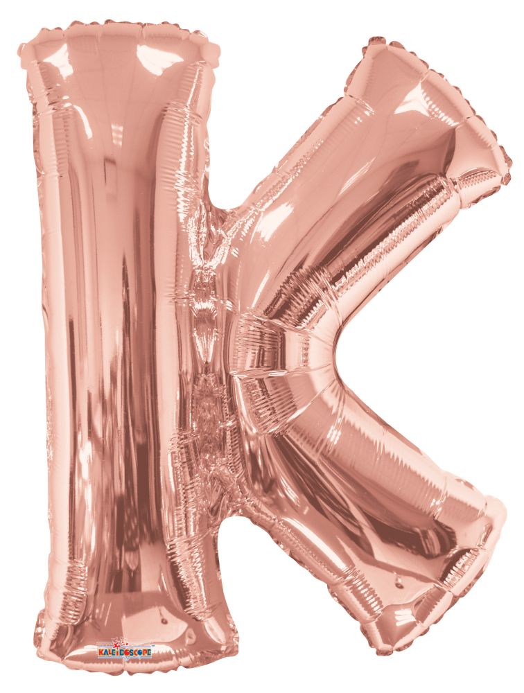 34" Rose Gold Letter K Balloon