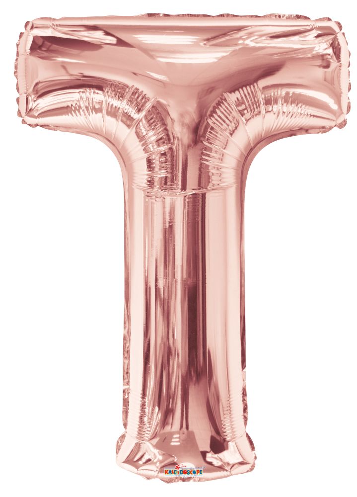 34" Rose Gold Letter T Balloon