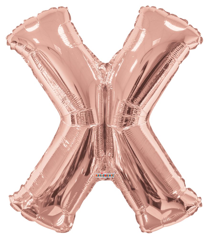 34" Rose Gold Letter X Balloon