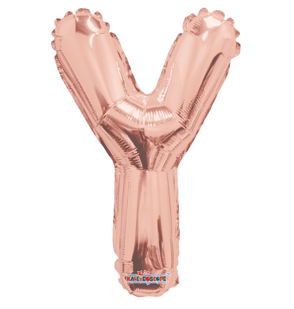 14" Rose Gold Letter Y Balloon