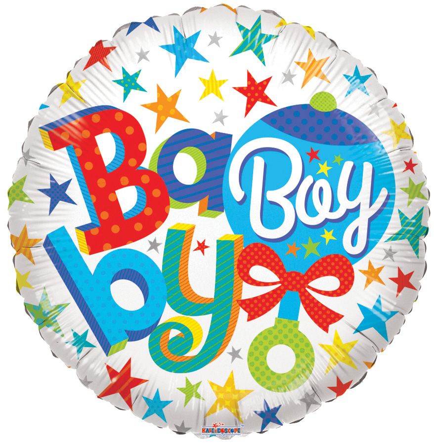 18" Baby Boy Rattle Balloon