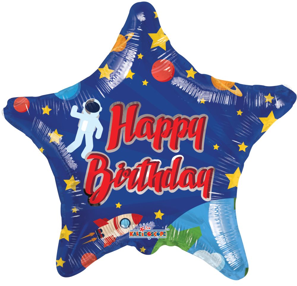 09" Happy Birthday Space Balloon