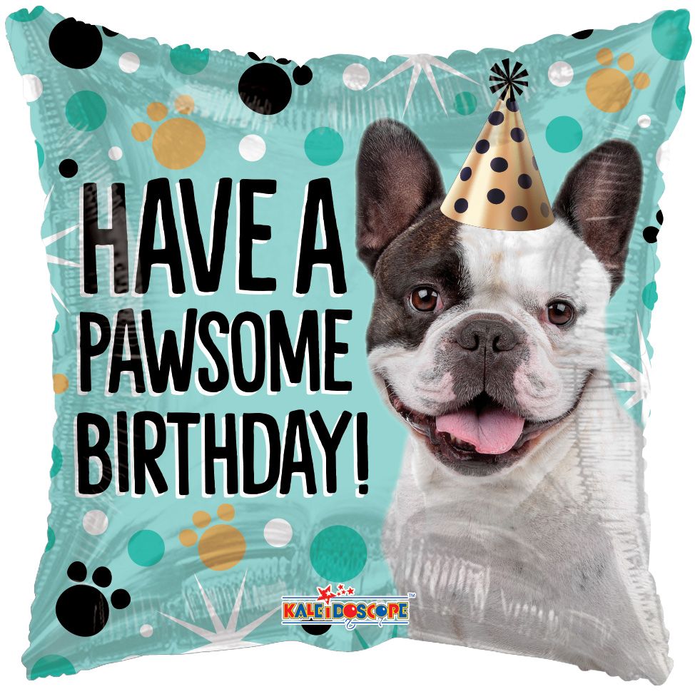18" Have A Pawsome Bday! Balloon