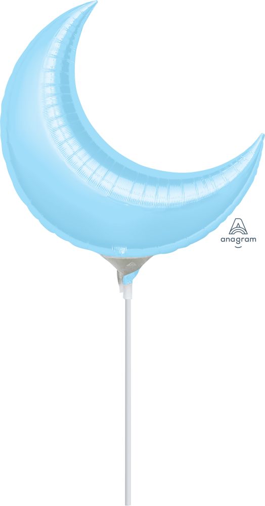 Crescent 17" Pastel Blue Balloon