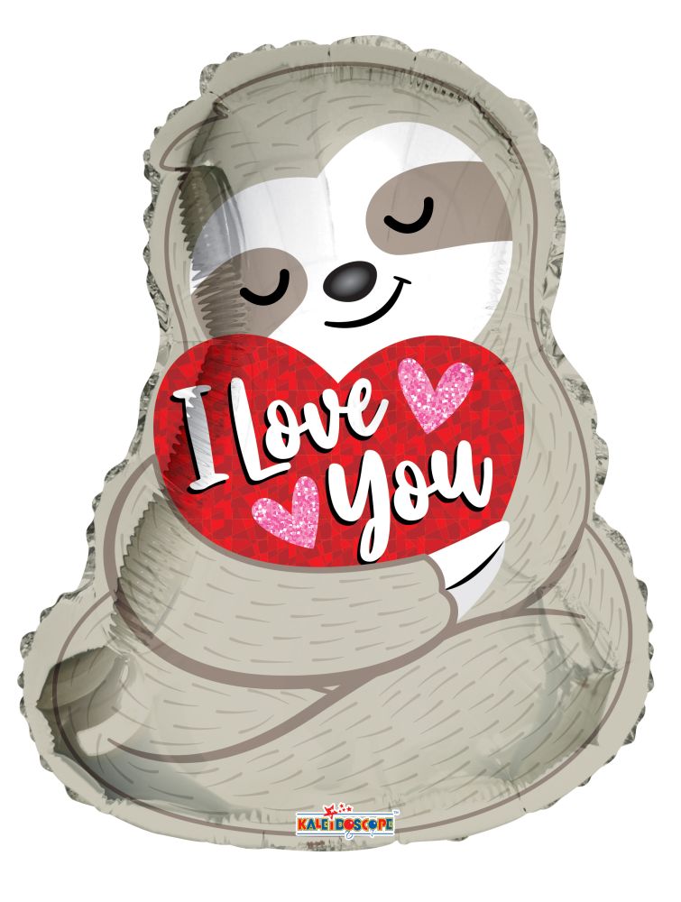 18" I Love You Sloth Balloon
