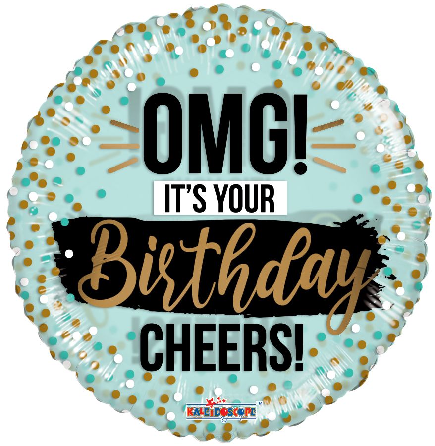 18" Omg! Its Your Birthday Dots Balloon