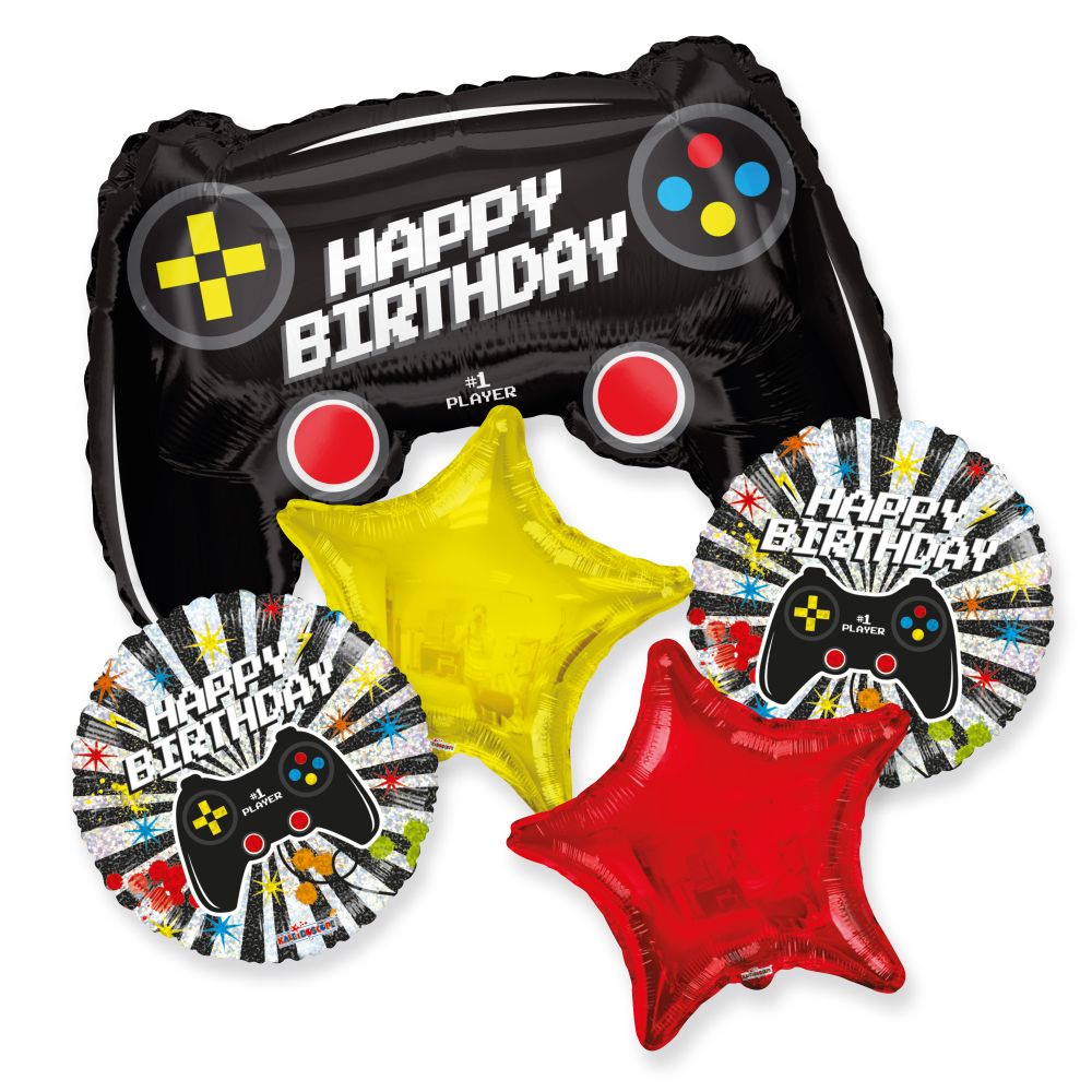Balloon Bouquet Happy Birthday Gamer