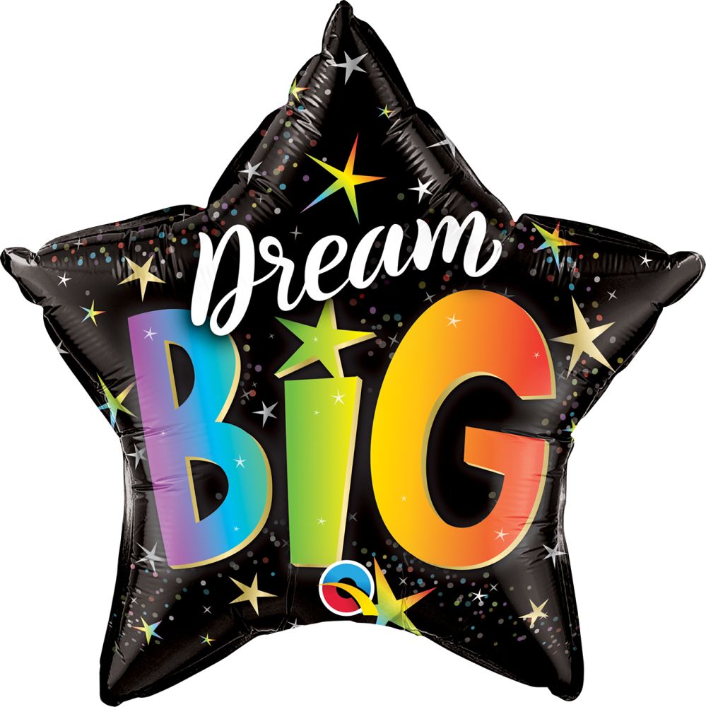 20" Dream Big Rainbow Stars Balloon