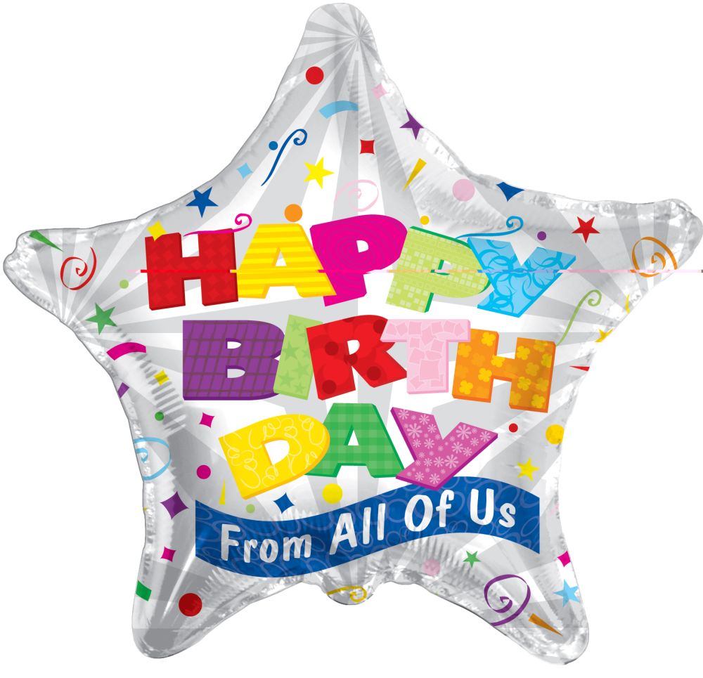 18" Big Letters Birthday Balloon