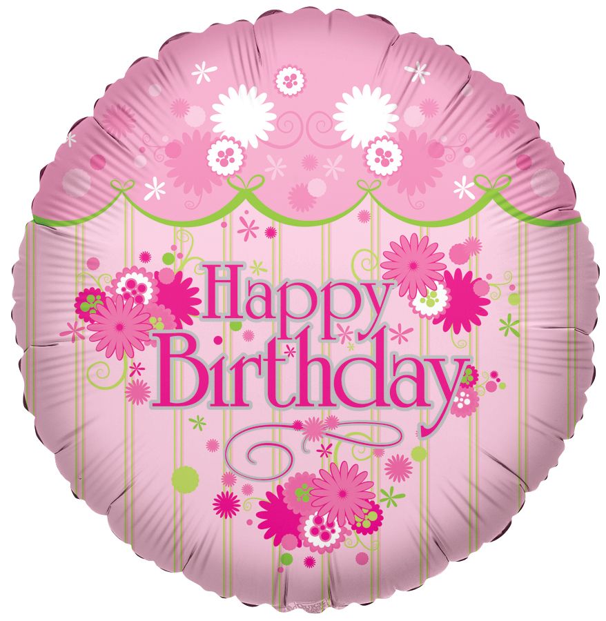 18" Happy Birthday Border Balloon