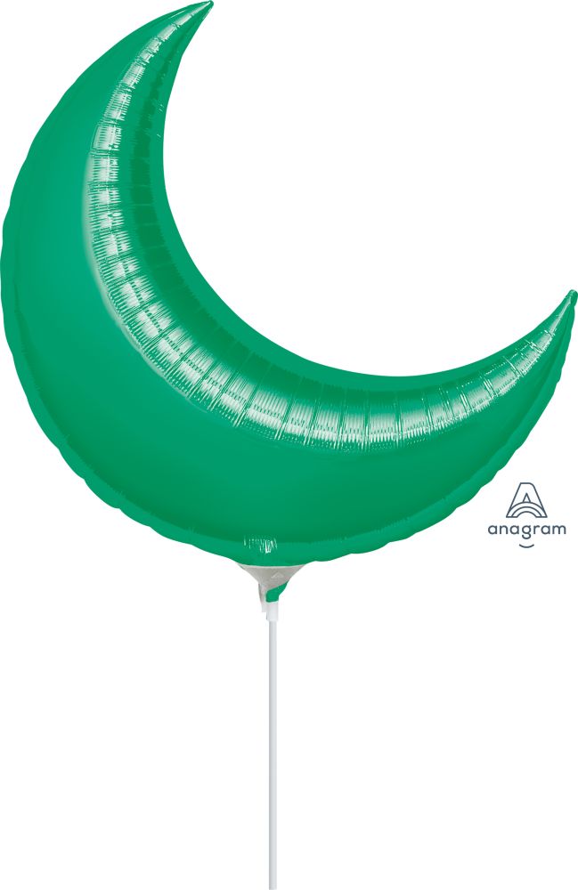 Crescent 17" Green Balloon