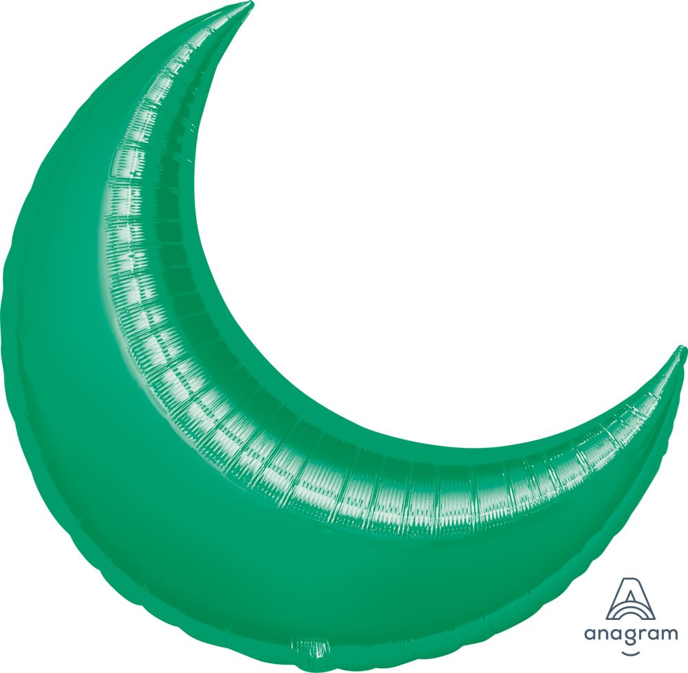 Crescent 35" Green Balloon