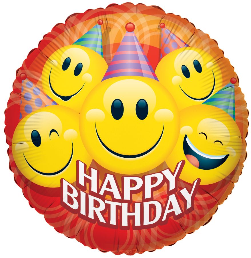 09" Party Smilies Birthday Balloon