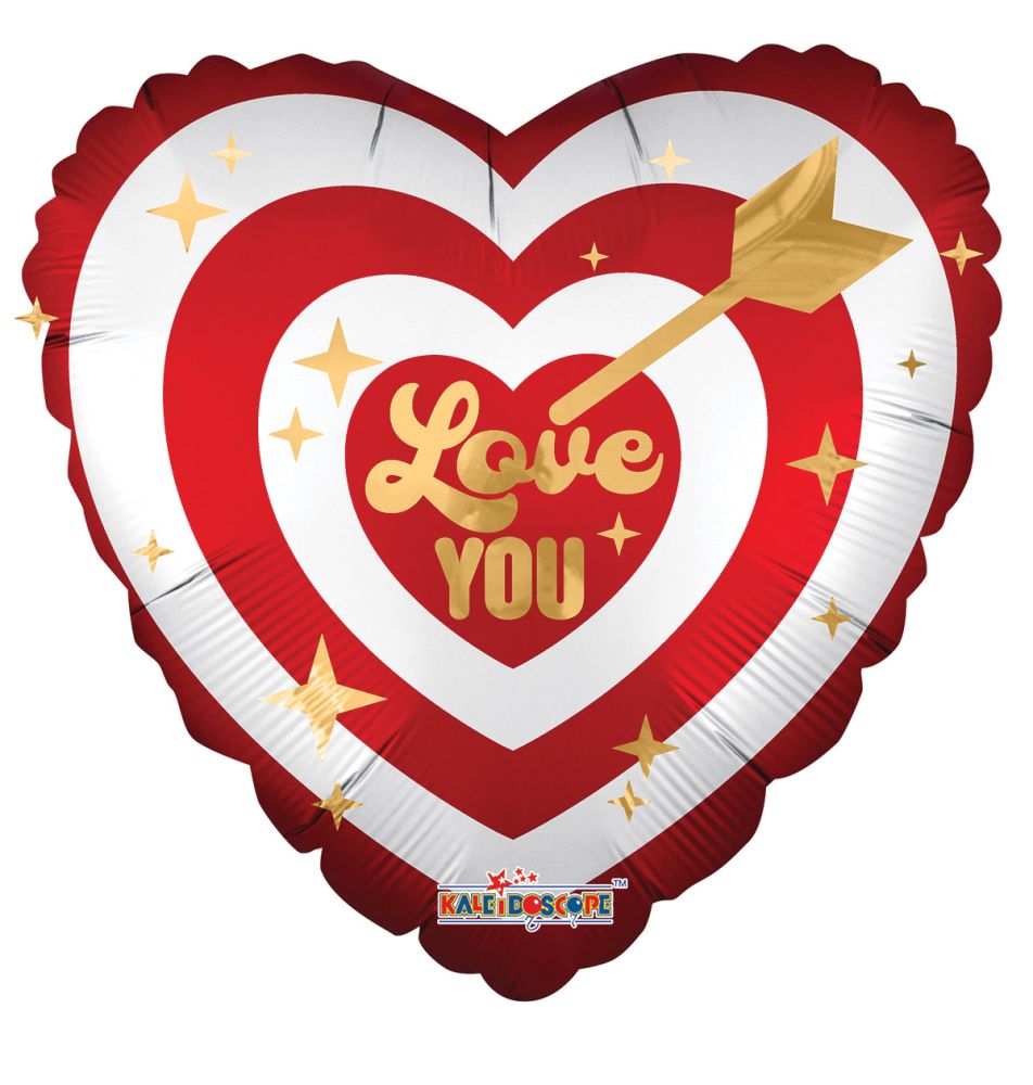18" Love You Arrow Matte Balloon