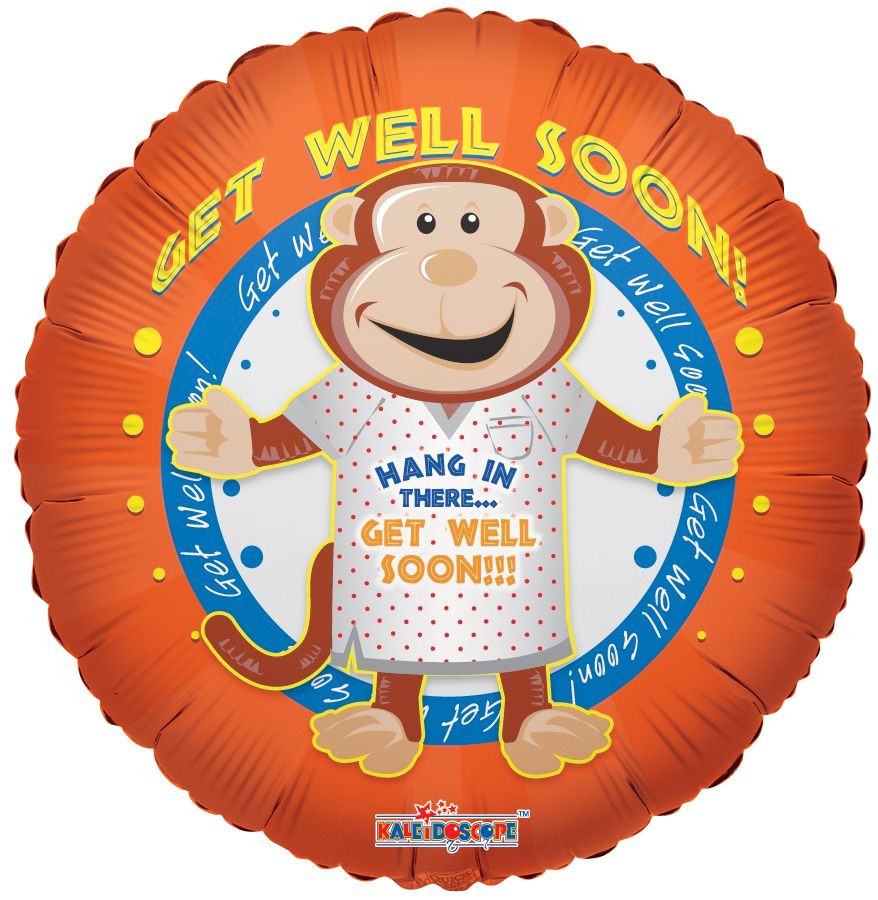 09" Get Well Monkey Balloon