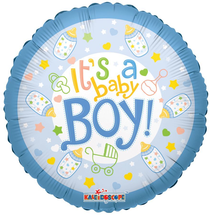 09" Baby Bottle Boy Balloon