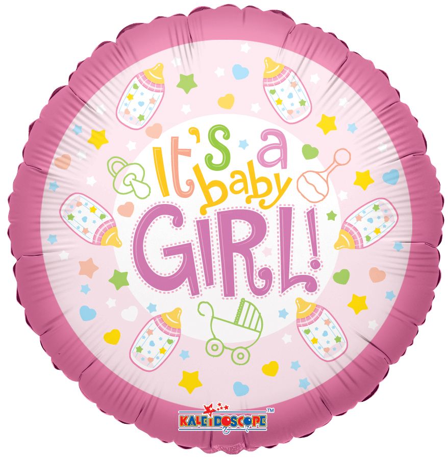 09" Baby Bottle Girl Balloon