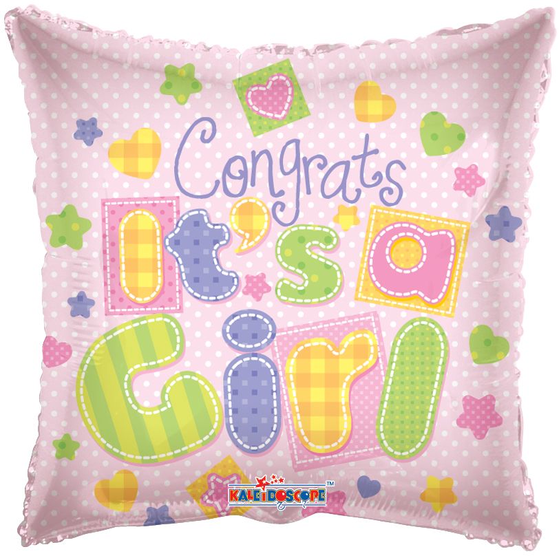 18" Congrats It's A Girl Balloon