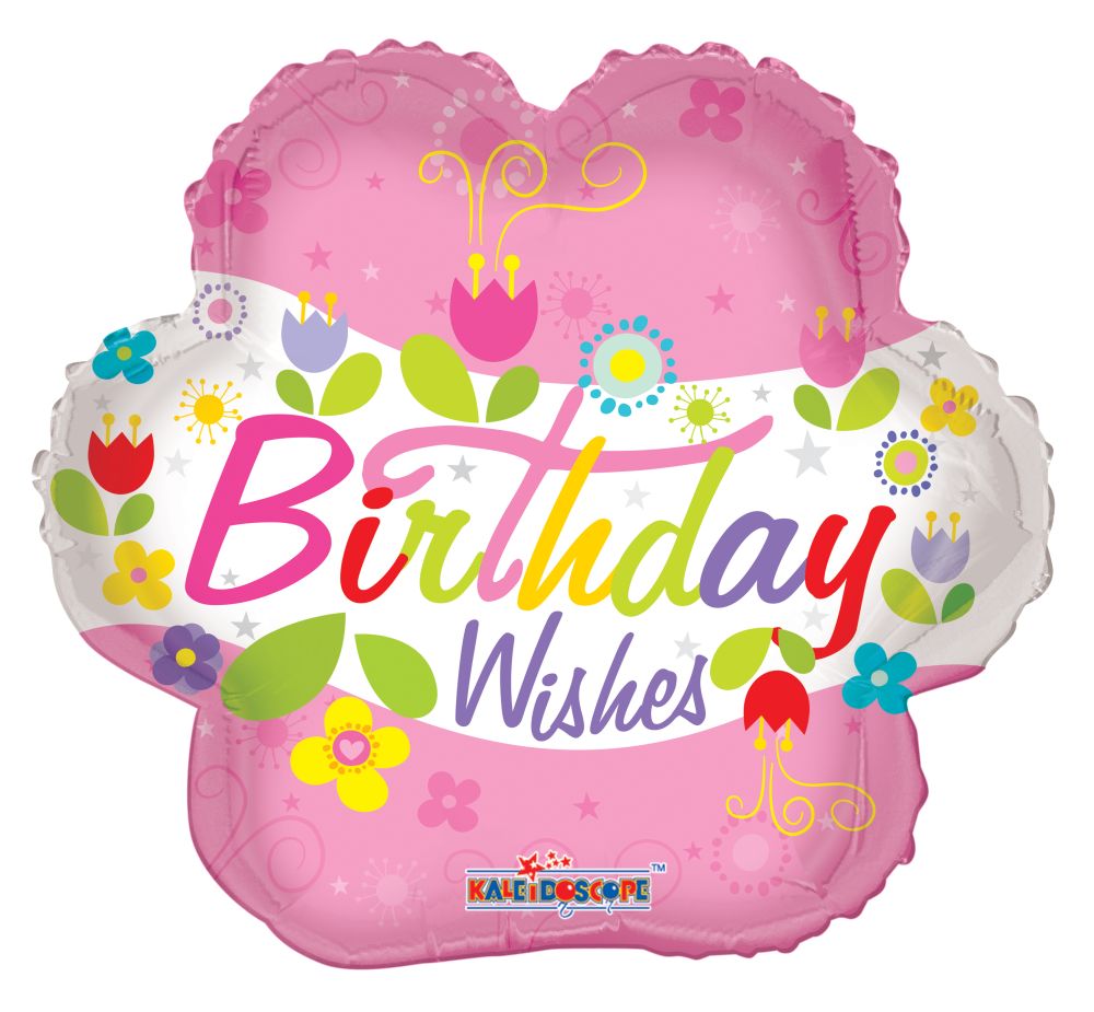 04" Birthday Wishes Flower Balloon