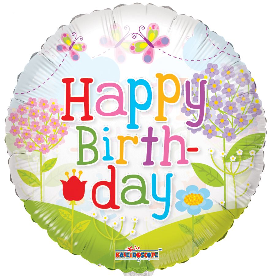 09" Birthday Landscape Clear View Balloon