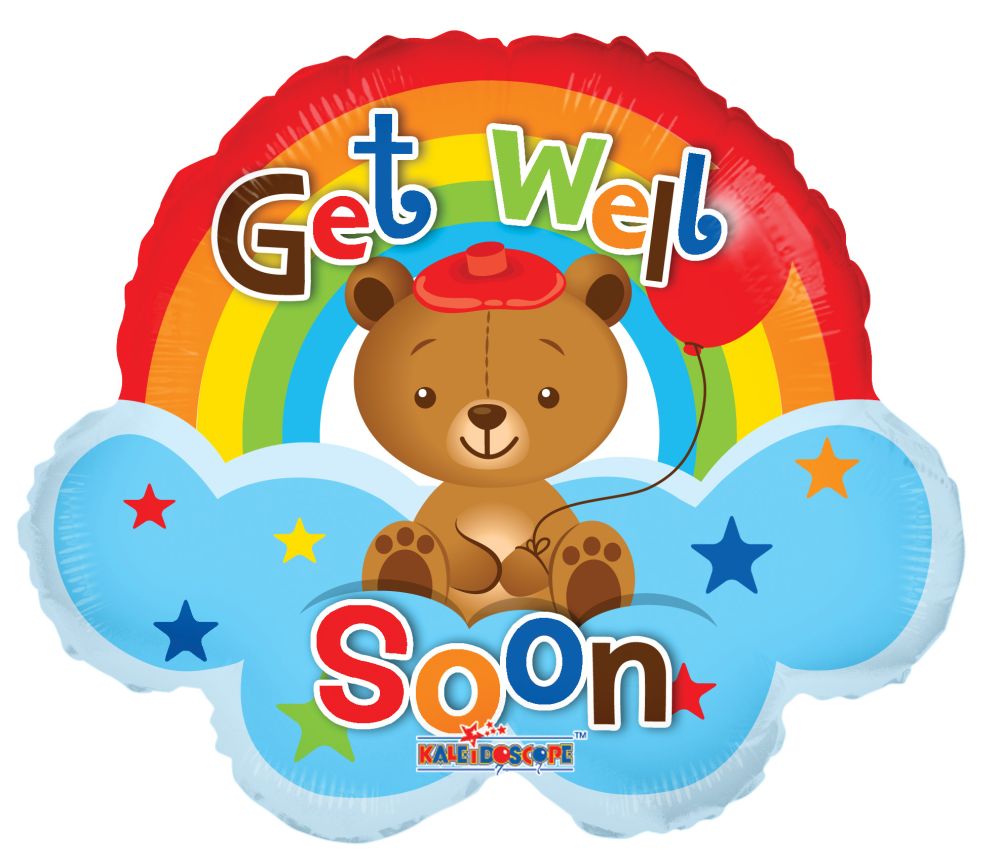 14" Get Well Rainbow Mini Shape Balloon