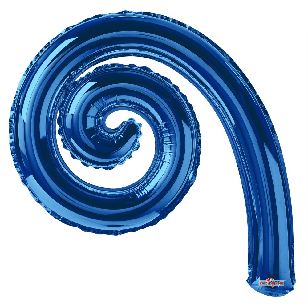 Kurly Spiral Royal Blue Balloon