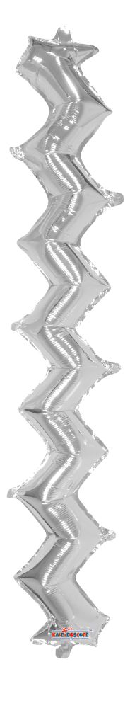 44" Zig Zag Wall Silver Balloon
