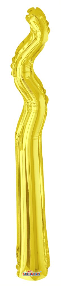 Kurly Zig Zag Gold Balloon
