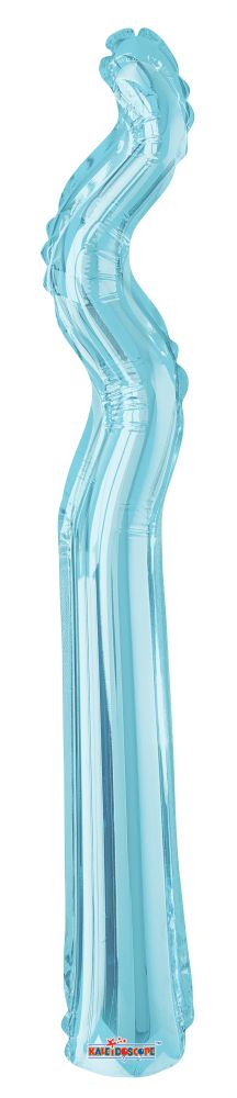 Kurly Zig Zag Light Blue Balloon