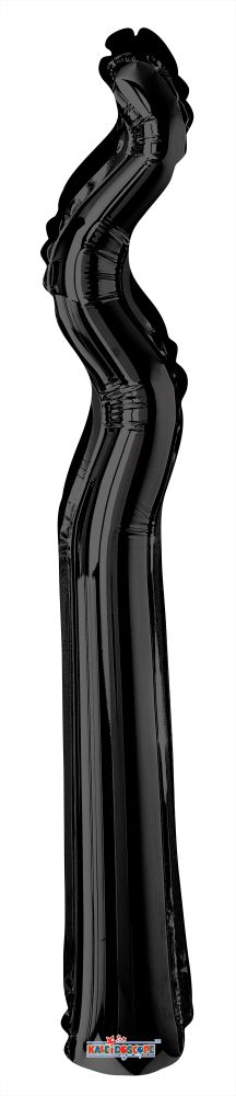 Kurly Zig Zag Black Balloon