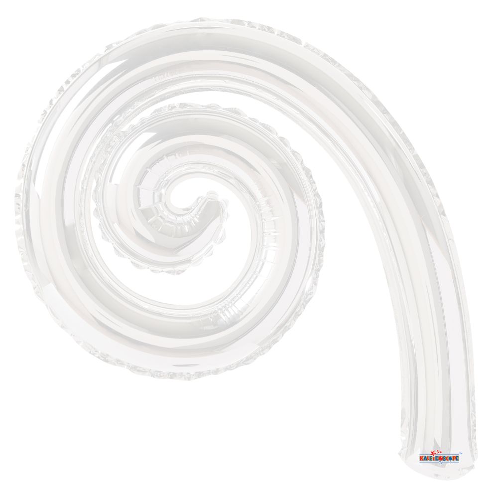 Kurly Spiral White Balloon