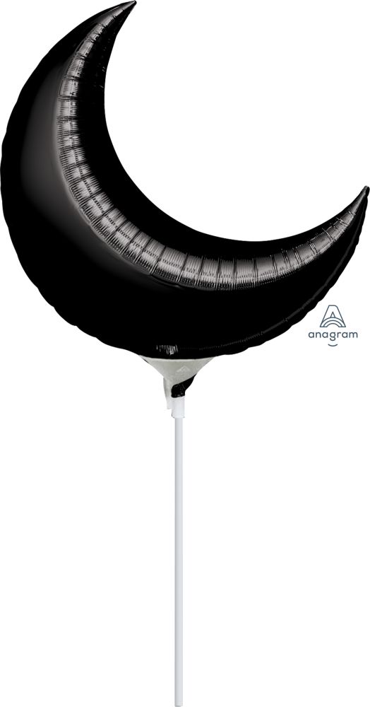 Crescent 17" Black Balloon