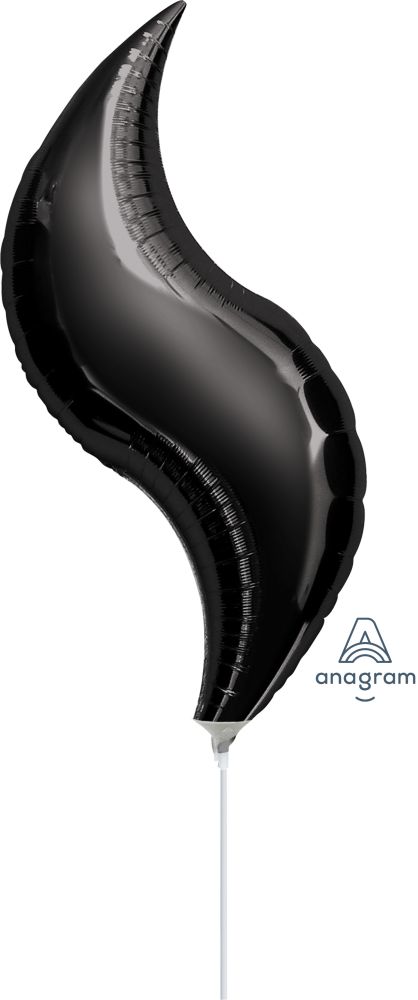Curve 28" Black Balloon