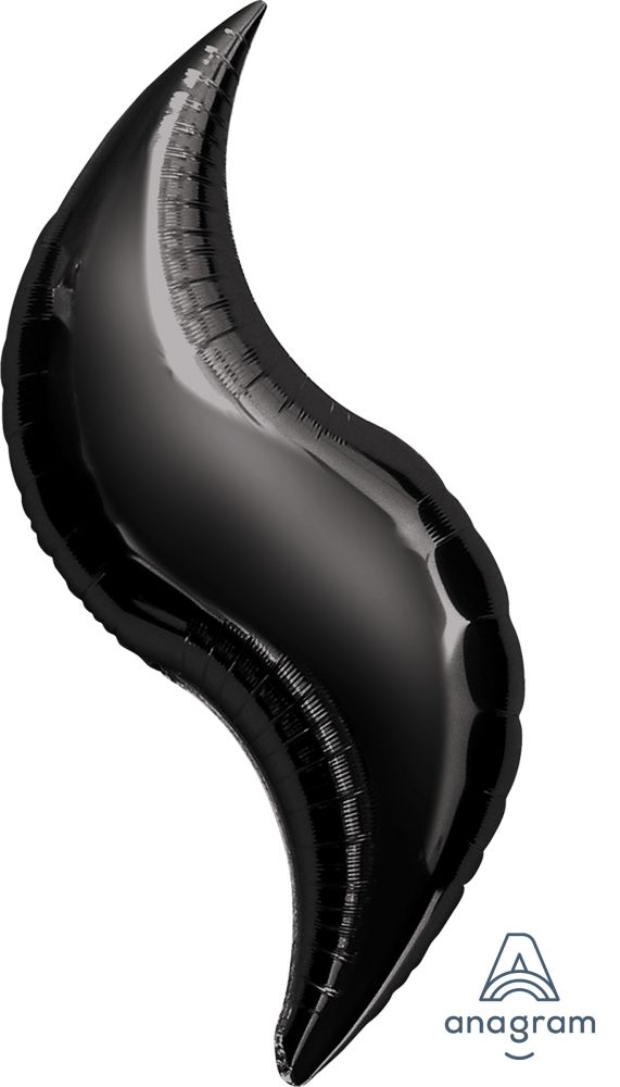 Curve 36" Black Balloon