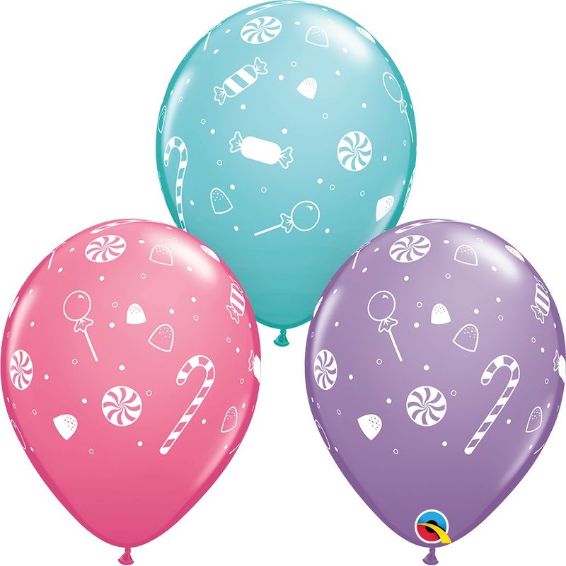 11" Candles and Confetti Assortment (50pcs) Balloons