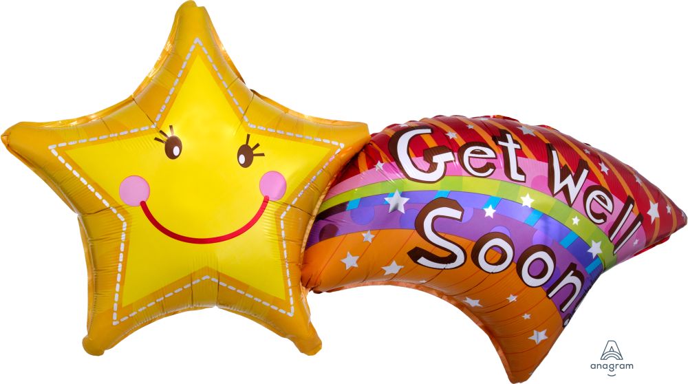 SuperShape Get Well Shooting Star Balloon