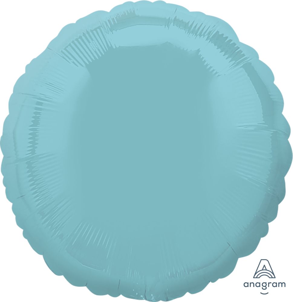 18" Iridescent Pearl Light Blue Circle (non-packaged) Balloon
