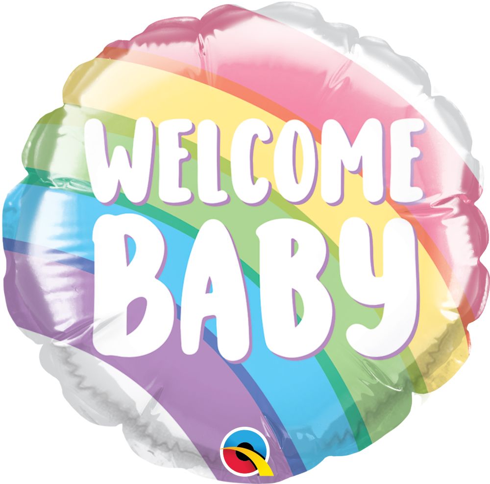 04" Welcome Baby Rainbow Balloon